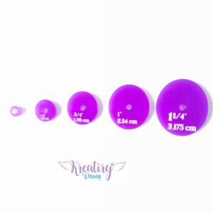 Círculos en Acrílico Morado 3 MM (Espacios para Corte)